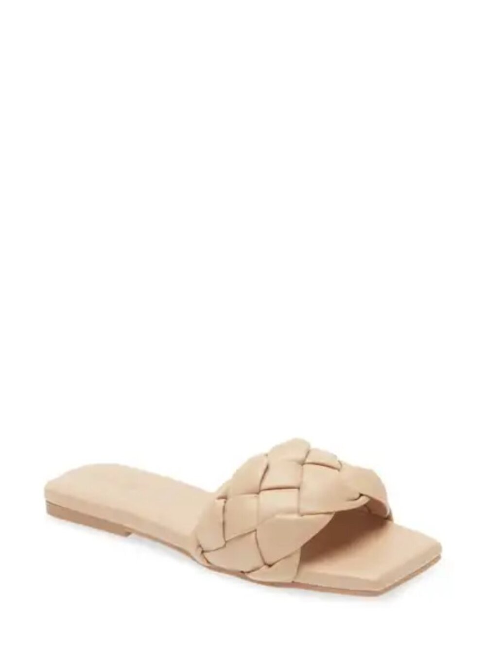 OPEN EDIT Lucca Woven Slide Sandal, Women's Size 7.5 M, BEIGE